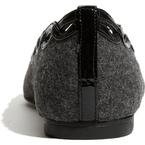 Elie Tahari Arlington Wool Patent Leather Flats - Picture 7 of 8